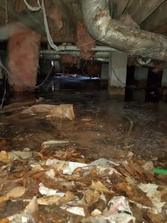 Crawl space flood assessment for Commercial Water Damage Restoration in Fortuna Foothills